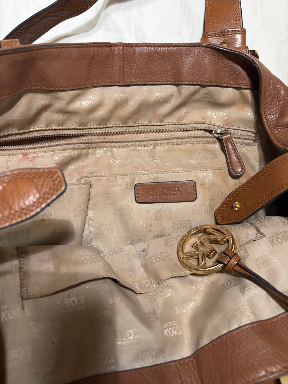 Michael Kors Brown Leather Shoulder Bag - Picture 2 of 6